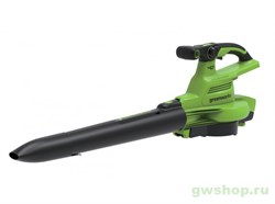 Воздуходув–садовый пылесос аккумуляторный GREENWORKS GD40BVII 40V без АКБ и ЗУ Greenworks 2406907 - фото 684776