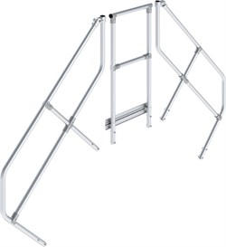 Поручень для мобильного перехода с платформой 625 мм 2x4 ступени 45° Krause  827555, второй - фото 692597