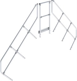 Поручень для мобильного перехода с платформой 625 мм 2x8 ступеней 45° Krause  827593, второй - фото 692604