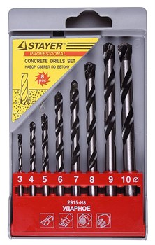 Набор сверл Stayer "PROFI" по бетону 8шт 2915-H8 - фото 82268