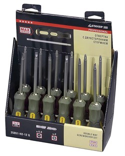 Набор отверток Stayer MaxGrip 12шт 25851-H2-12 G - фото 86169