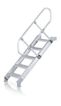 Алюминиевый трап Zarges Z600 стационарный, 800мм 13 ступеней 45° 40059272 - фото 99199