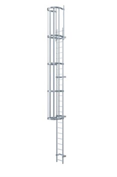 Наружная пожарная лестница Zarges Z600 анодированная, 6,5м 58165 - фото 99905