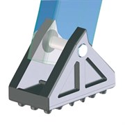 Пластиковая поворотная ножка с резиновой накладкой Zarges 100x55 мм 40997