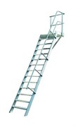 Алюминиевый трап с платформой Krause стационарный, 600мм 8 ступеней 45° 824172