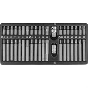 Набор комбинированных бит Jonnesway H4-12 мм/TORX Т20-Т55/Spline M5-M12 + битодержатели 3/8’’ и 1/2’’, 40 предметов S29H4140S
