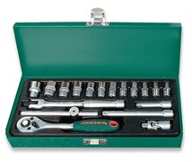 Набор торцевых головок Jonnesway 1/4"DR, 4-13 мм, 18 предметов S04H2118S