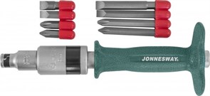 Ударная отвертка Jonnesway с битами SL/PH 5 предметов AG010139