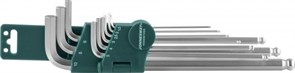 Набор шестигранных ключей Jonnesway Extra Long с шаром 9 предметов H05SM109SL