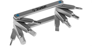Складные имбусовые ключи Зубр Эксперт HEX, TORX, PH, SL 27423-H8