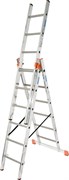 Алюминиевая трехсекционная лестница Krause Tribilo 3х6 129642