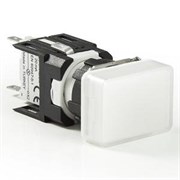 Сигнальная арматура EMAS 16 мм, прямоугольная 12-24V AC/DC белая D050DXB