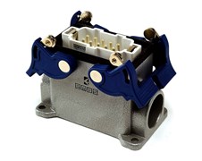 Вилка EMAS 4 фиксатора, 2 боковых ввода, для панели, 10 полюсов, 16А EBM10FD24