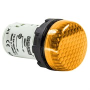 Моноблочная сигнальная арматура EMAS 220V желтая с ячеистой линзой MBSP220S