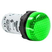 Моноблочная сигнальная арматура EMAS 220V зеленая с ячеистой линзой MBSP220Y