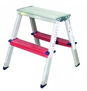 Двухсторонняя алюминиевая стремянка Sarayli Color 2x2 ступени 3302