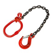 Строп цепной TOR 1СЦ г/п 3,15 т 4,0 м крюки с широким зевом и укорачивающие крюки, шт