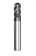 Удлиненная концевая твердосплавная фреза TiAlN TOTEM 10x40/89 мм, хв.10 мм, Z=4, сферическая, ц/х ПрофОснастка FBK0500416