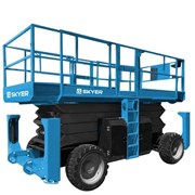 Самоходный дизельный ножничный подъемник с выдвижной платформой SKYER DPL1868