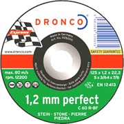 Отрезной круг по камню, плитка, мрамор C 60 R 125х1х22,23 DRONCO 1125000