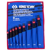 Набор выколоток с протектором, чехол из теторона, 9 предметов KING TONY 1009GPN Tony