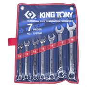 Набор комбинированных ключей, 10-19 мм, 7 предметов KING TONY 1207MR TONY