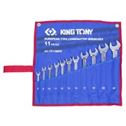 Набор комбинированных ключей, 8-24 мм, чехол из теторона, 11 предметов KING TONY 1211MRN TONY