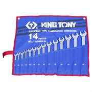 Набор комбинированных ключей, 8-24 мм, чехол из теторона, 14 предметов KING TONY 1215MRN01 TONY