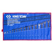 Набор комбинированных ключей, 6-24 мм чехол из теторона, 18 предметов KING TONY 1218MRN TONY