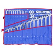 Набор комбинированных ключей, 6-32 мм чехол из теторона, 26 предметов KING TONY 1226MRN TONY