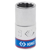 Головка торцевая стандартная двенадцатигранная 1/4", 8 мм KING TONY 233008M TONY