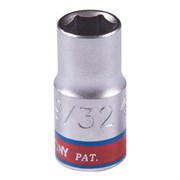 Головка торцевая стандартная шестигранная 1/4", 9/32", дюймовая KING TONY 233509S TONY