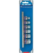 Набор торцевых головок 3/8", TORX Е-стандарт, E8-E18, 6 предметов KING TONY 3106PR TONY