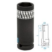 Головка торцевая ударная глубокая 1/2", 22 мм, тонкостенная KING TONY 441522M TONY