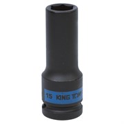 Головка торцевая ударная глубокая шестигранная 1/2", 15 мм KING TONY 443515M TONY