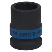 Головка торцевая ударная двенадцатигранная 1/2", 19 мм KING TONY 453019M TONY