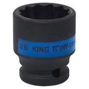 Головка торцевая ударная двенадцатигранная 1/2", 26 мм KING TONY 453026M TONY
