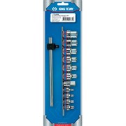 Набор торцевых головок 3/8", 1/2", TORX Е-стандарт, E4-E20, вороток, 12 предметов KING TONY 7112PR TONY