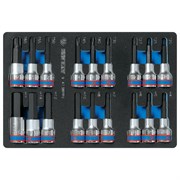 Набор торцевых насадок 1/2", Torx, Hex, L = 80 мм, ложемент, 18 предметов KING TONY 9-4138PRV TONY