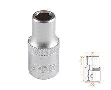 Головка торцевая стандартная шестигранная 1/4", 5,5 мм AFFIX AF00020055 AF00020055