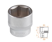 Головка торцевая стандартная шестигранная 3/8", 22 мм AFFIX AF00030022 AF00030022