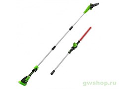 Высоторез-кусторез 2-в-1 аккумуляторный GREENWORKS 40V G40PSH 1303907, без АКБ и ЗУ Greenworks 1303907 Высоторез-кусторез 2-в-1 аккумуляторный GREENWORKS 40V G40PSH 1303907, без АКБ и ЗУ Greenworks 1303907