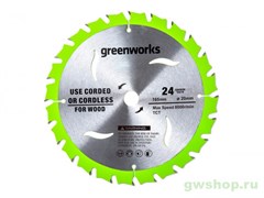 Диск пильный по дереву для циркулярной пилы 165x1.6x20 мм, 24T GreenWorks 2955707 Greenworks 2955707 Диск пильный по дереву для циркулярной пилы 165x1.6x20 мм, 24T GreenWorks 2955707 Greenworks 2955707