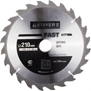 Диск пильный Stayer MASTER-OPTI-Line" 210мм 36T 3681-210-30-36