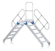 Алюминиевый переход с платформой Zarges Z600 800мм 7 ступеней 45° 40359946