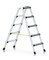 Двухсторонняя анодированная стремянка Zarges Z600 2x4 41433 - фото 100281