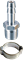 Переходник Fubag 1/4"М на елочку 10мм с обжимным кольцом 10x15мм - фото 128355