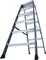 Двухсторонняя анодированная стремянка Krause SePro D 2х6 125835 - фото 318731