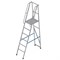 Алюминиевая лестница-платформа Мегал фиксированной высоты с резиновыми башмаками ЛПФВА Н=2,0-2 - фото 377225