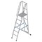 Алюминиевая лестница-платформа Мегал фиксированной высоты с траверсой ЛПФВА Н=1,8-4 - фото 377304